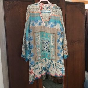Johnny Was 100% silk dress/tunic (Like New)